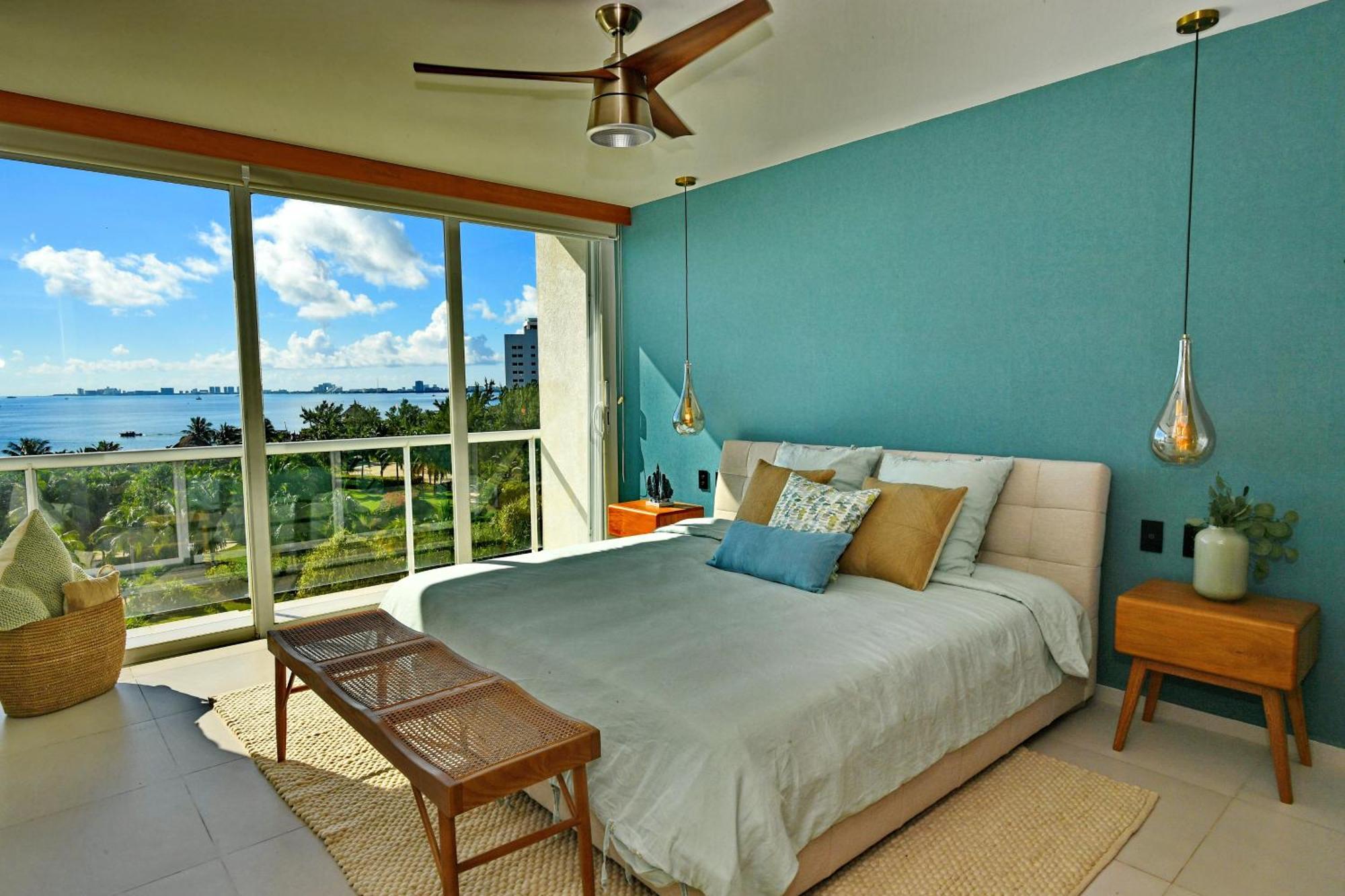 Beachfront Apartment Blue Vista Cancún Exteriör bild